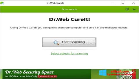Snimak zaslona Dr.Web CureIt Windows 8