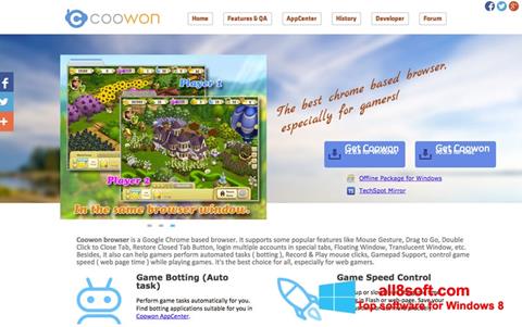 Snimak zaslona Coowon Browser Windows 8