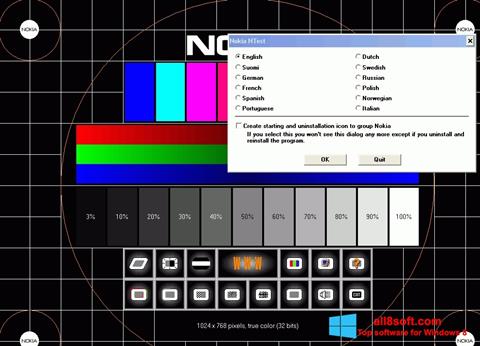 Snimak zaslona Nokia Monitor Test Windows 8