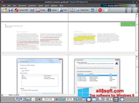 Snimak zaslona Nuance PDF Reader Windows 8