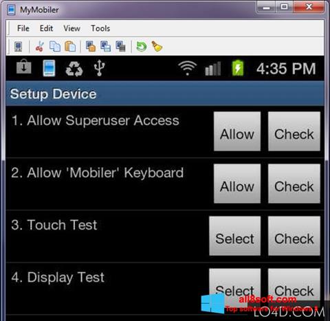 Snimak zaslona MyMobiler Windows 8