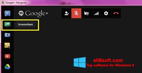 Snimak zaslona Hangouts Windows 8