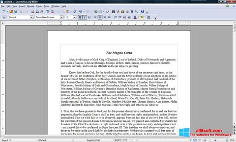 Snimak zaslona OpenOffice Windows 8