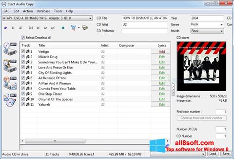 Snimak zaslona Exact Audio Copy Windows 8
