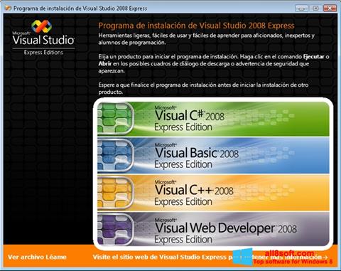 Snimak zaslona Microsoft Visual Studio Express Windows 8