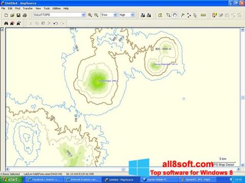 Snimak zaslona MapSource Windows 8