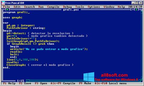 Snimak zaslona Free Pascal Windows 8