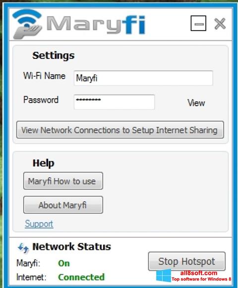 Snimak zaslona MaryFi Windows 8