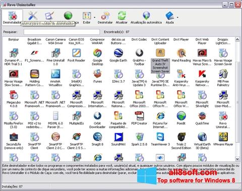 Snimak zaslona Revo Uninstaller Pro Windows 8