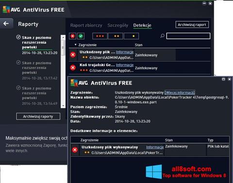 Snimak zaslona AVG AntiVirus Free Windows 8