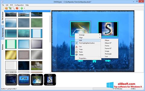 Snimak zaslona DVDStyler Windows 8