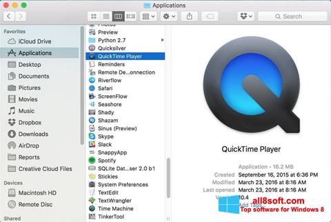 Snimak zaslona QuickTime Pro Windows 8
