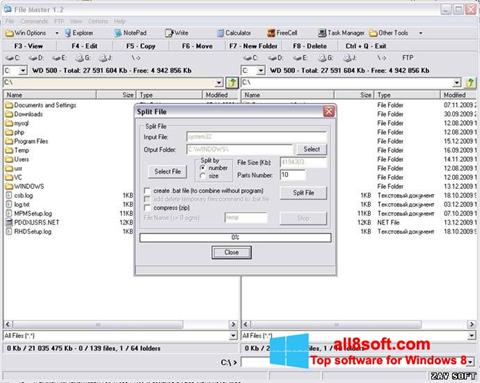 Snimak zaslona File Master Windows 8