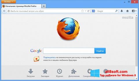 Snimak zaslona Mozilla Firefox Windows 8