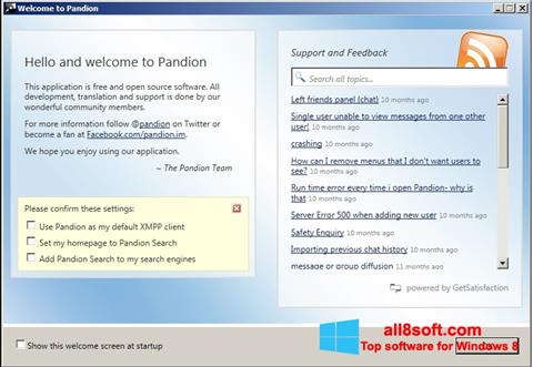 Snimak zaslona Pandion Windows 8