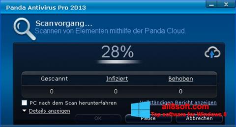 Snimak zaslona Panda Antivirus Pro Windows 8