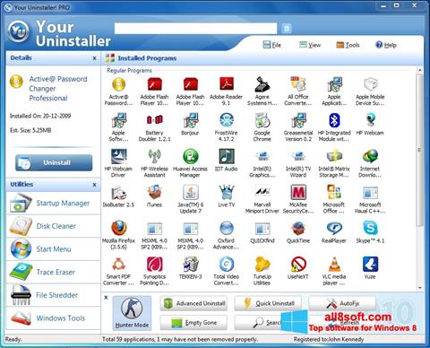 Snimak zaslona Your Uninstaller Windows 8