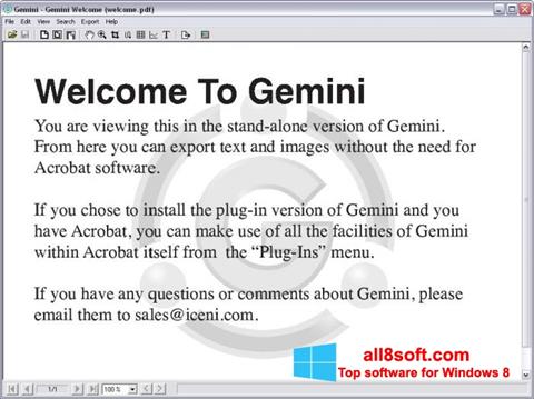 Snimak zaslona Gemini Windows 8