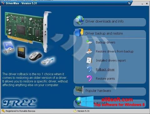 Snimak zaslona Driver Cleaner Windows 8