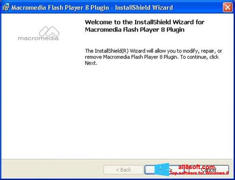 Snimak zaslona Macromedia Flash Player Windows 8