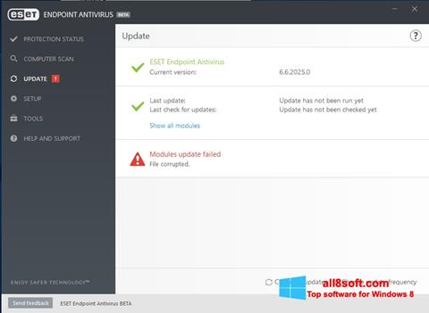 Snimak zaslona ESET Endpoint Antivirus Windows 8