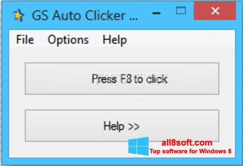 Snimak zaslona GS Auto Clicker Windows 8
