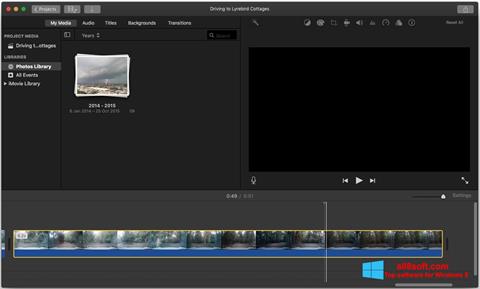 Snimak zaslona iMovie Windows 8