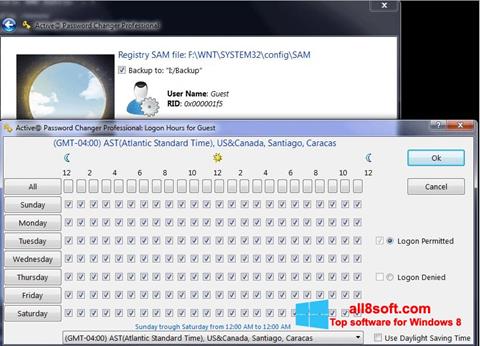 Snimak zaslona Active Password Changer Windows 8