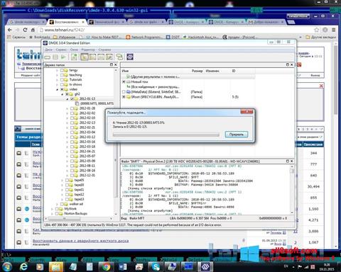 Snimak zaslona DMDE Windows 8