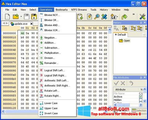 Snimak zaslona Hex Editor Neo Windows 8