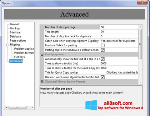 Snimak zaslona Clipdiary Windows 8