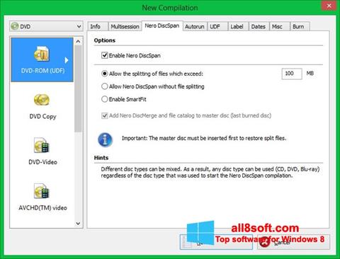 Snimak zaslona Nero Image Drive Windows 8