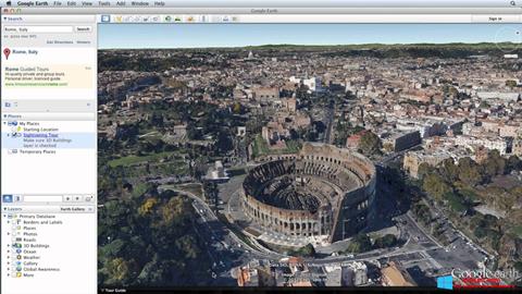Snimak zaslona Google Earth Pro Windows 8