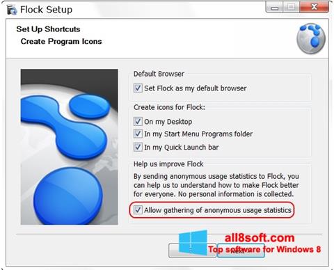 Snimak zaslona Flock Windows 8