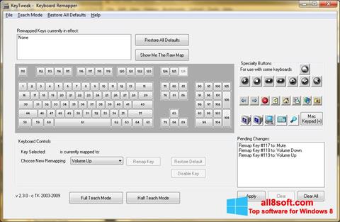 Snimak zaslona KeyTweak Windows 8