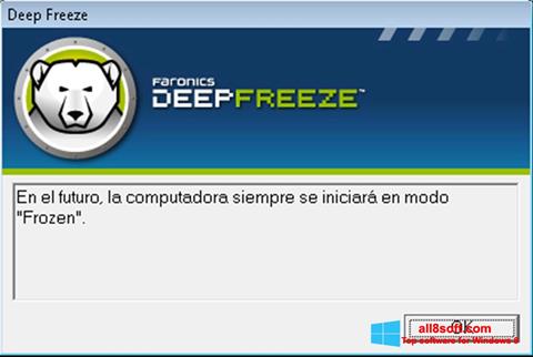 Snimak zaslona Deep Freeze Windows 8