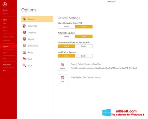 Snimak zaslona PDF Architect Windows 8