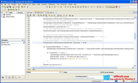 Snimak zaslona NetBeans Windows 8