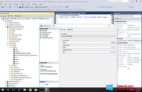 Snimak zaslona Microsoft SQL Server Windows 8