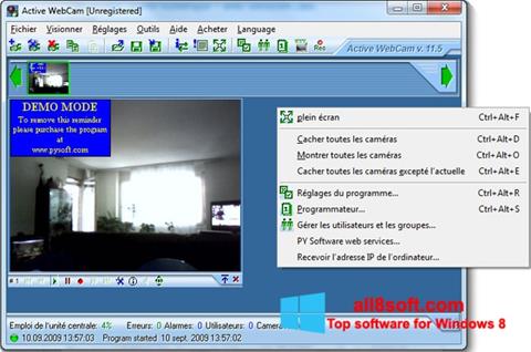 Snimak zaslona Active WebCam Windows 8