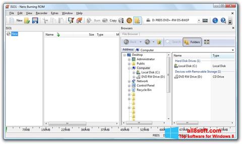 Snimak zaslona Nero Burning ROM Windows 8