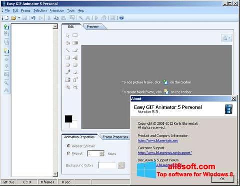 Snimak zaslona Easy GIF Animator Windows 8
