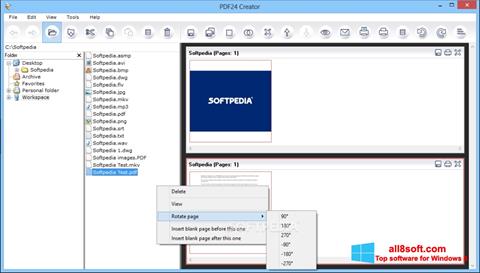 Snimak zaslona PDF24 Creator Windows 8