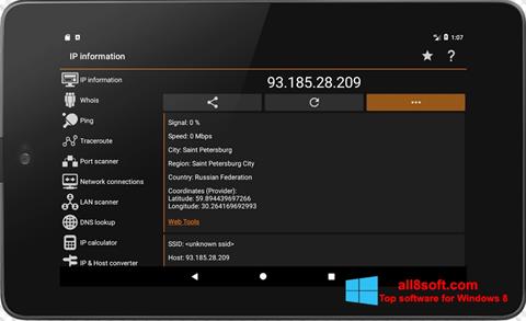 Snimak zaslona IP Tools Windows 8