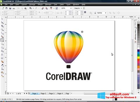 Snimak zaslona CorelDRAW Windows 8