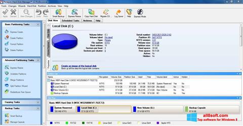 Snimak zaslona Paragon Hard Disk Manager Windows 8