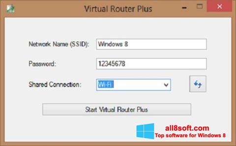 Snimak zaslona Virtual Router Plus Windows 8