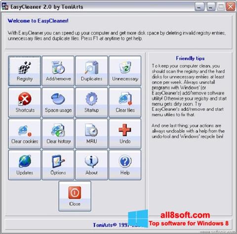 Snimak zaslona EasyCleaner Windows 8