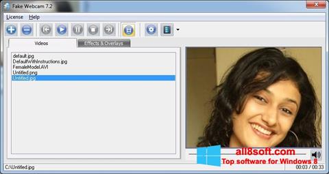 Snimak zaslona Fake Webcam Windows 8