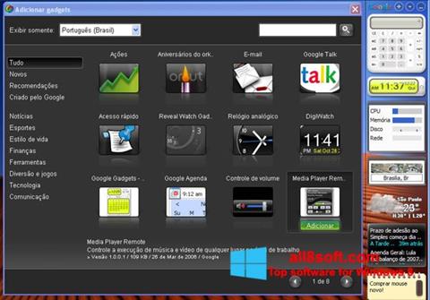 Snimak zaslona Google Desktop Windows 8